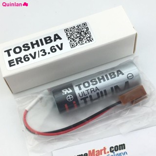 งานแท้ จัดส่งตรงจุดแบตเตอรี่ TOSHIBA ER6V 3.6V (ของแท้ขั้วสีน้ำตาล Lithium PLC Battery (ก้อนล