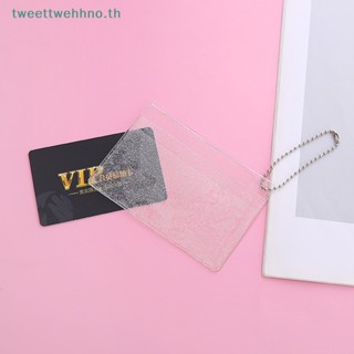 Tweettwehhno กระเป๋าใส่บัตรเครดิต PVC แบบใส กันน้ํา