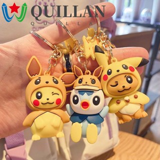 Quillan พวงกุญแจ จี้ฟิกเกอร์ การ์ตูนโปเกม่อน เป็ดน่ารัก ถอดออกได้ สําหรับเด็ก