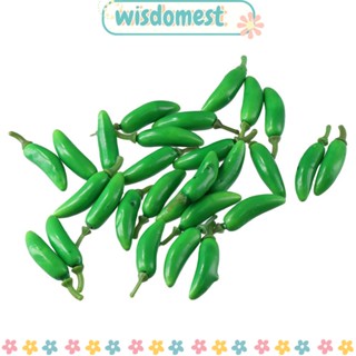 Wisdomest พริกร้อนปลอม โฟมพลาสติก ขนาดเล็ก สีแดง สําหรับตกแต่งบ้าน ห้องครัว โต๊ะ 100 ชิ้น