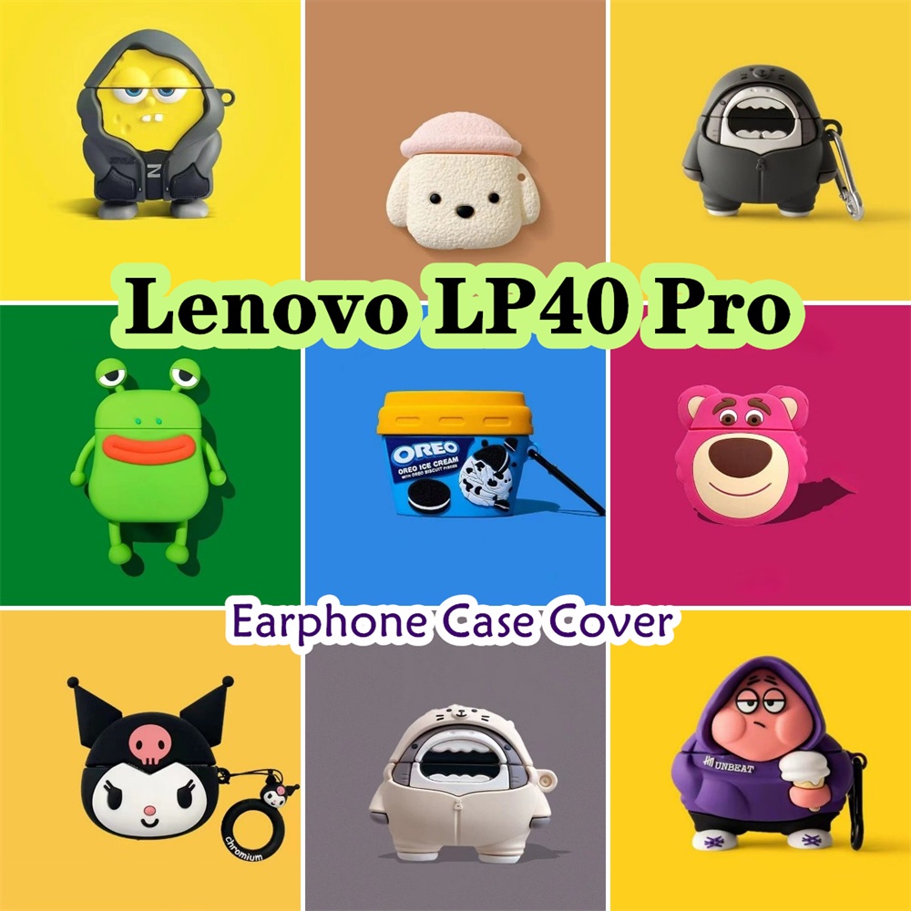 【3Cideas】นําไปใช้กับ Lenovo LP40 Pro เคส Case เคสหูฟัง การ์ตูนสร้างสรรค์ ซิลิโคนนุ่ม เคส เคสหูฟัง No