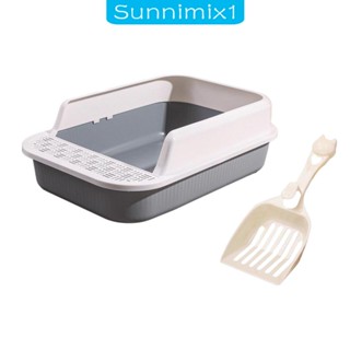 [Sunnimix1] ถาดใส่ทรายสัตว์เลี้ยง กึ่งปิด สําหรับแมว