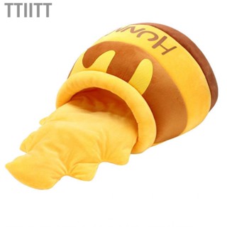 Ttiitt Cave Bed Warm Soft Removable Cushion Honey Pot Shape Cute Pet House for Puppy