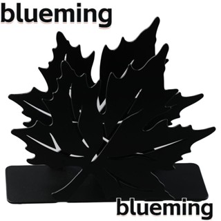 Blueming2 เครื่องจ่ายกระดาษทิชชู่ โลหะ ลายใบเมเปิ้ล สีดํา ขนาด 4.7x1.57x4 นิ้ว สําหรับตกแต่งห้องครัว