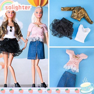 SOLIGHTER เสื้อแจ็กเก็ต ลายดอกไม้ 1/6 BJD 11.5 นิ้ว อุปกรณ์เสริม สําหรับตุ๊กตา