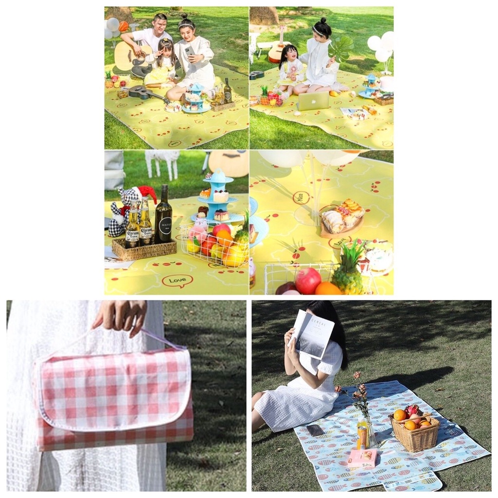 💥 เสื่อ พับได้ เสื่อปิคนิค เสื่อชายหาด กันน้ำ หนาทนทาน ปูพื้น ขนาด 150x100 ซม. พกพาสะดวก 💥 - รูปที่ 6