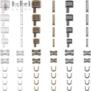Hshelan ชุดอุปกรณ์ซ่อมแซมซิป โลหะ 3 สี ขนาด 3 5 8 10 แบบเปลี่ยน สําหรับเย็บผ้า