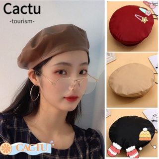 Cactu หมวกเบเร่ต์ หมวกบีนนี่ หมวกศิลปินฝรั่งเศส ให้ความอบอุ่น เข้ากับทุกการแต่งกาย