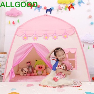 Allgoods เต็นท์บ้านเด็กเล่น ทนทาน แบบพกพา ลายดอกไม้ บ้าน Teepee บ้านพับได้ สีชมพู เต็นท์พับได้ สร้างสรรค์ ของขวัญเด็ก