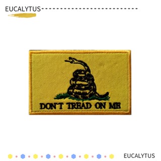 Eutus แผ่นแพทช์ PVC ปักลาย Dont Tread on Me สําหรับตกแต่งบ้าน DIY