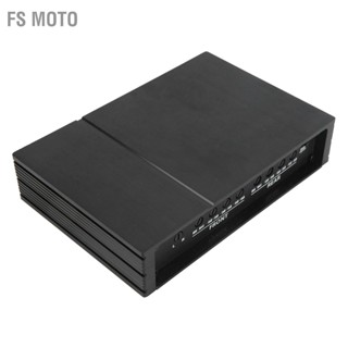 FS Moto รถ DSP Amplifier 4 ช่องอินพุต RCA HD Bluetooth App ควบคุม 12V Universal Audio System