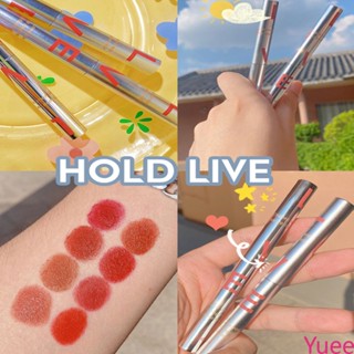 Hold Live Satin ลิปสติก Not Easy To Fade Nonstick Cup Velvet Matte yuee