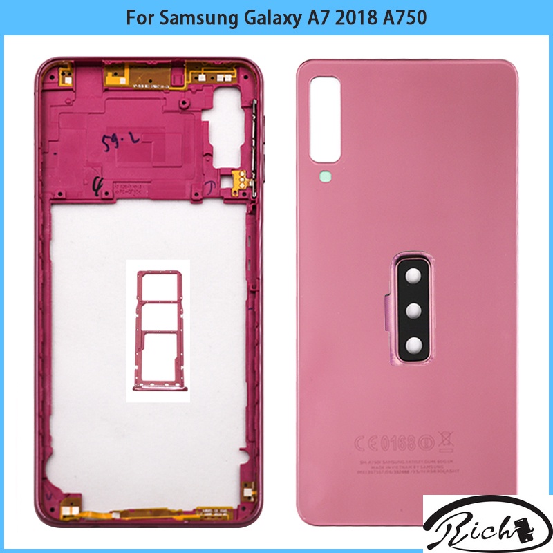 ใหม่ ฝาครอบแบตเตอรี่ ด้านหลัง แบบเปลี่ยน สําหรับ Samsung Galaxy A7 2018 A750F SM-A750 A750F