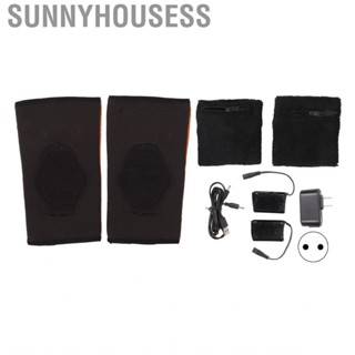 Sunnyhousess 1 Pair Heated Elbow Brace Elastic Cotton Polyester Electric Heating Pad BD