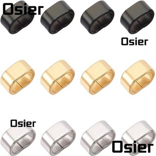 Osier1 เครื่องรางสไลด์ สเตนเลส ทรงสี่เหลี่ยมผืนผ้า สีทอง สีเงิน สีดํา 3 สี แฮนด์เมด 3 สี สําหรับคู่รัก