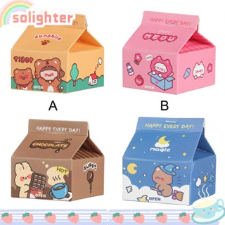 Solighter แผ่นกระดาษโน้ต สีมอแรนดิ 200 แผ่น ​สติกเกอร์กระดาษ