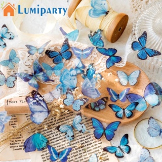 Lumiparty สติกเกอร์ใส ลายผีเสื้อ กันน้ํา หลากสี สําหรับตกแต่งขวดนม โทรศัพท์ 320 ชิ้น