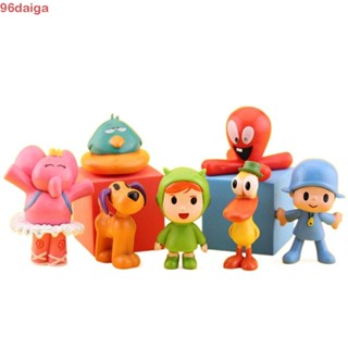 Daiga 7 ชิ้น / เซต POCOYO ของเล่น ตุ๊กตา PVC, ตุ๊กตาช้างเป็ด POCOYO อะนิเมะ ฟิกเกอร์, ฟิกเกอร์อะนิเมะ PVC ของเล่น นก POCOYO เครื่องประดับโต๊ะทํางาน ของเล่นเด็ก