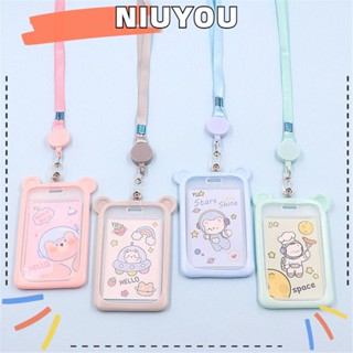 Niuyou กระเป๋าใส่บัตรเครดิต ลายการ์ตูนหมี 1 ชิ้น