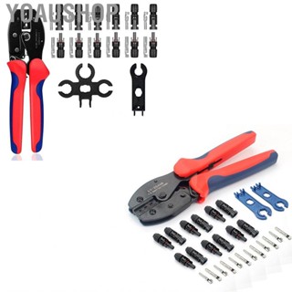 Yoaushop Solar Crimping Tool Kit High Efficiency Portable PV Cable Crimp Pliers Connectors Wrench Set