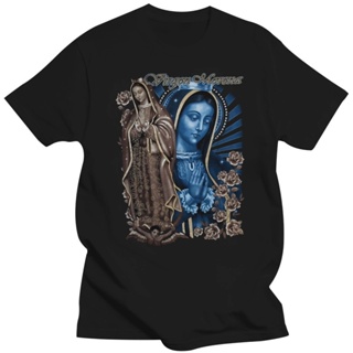 เสื้อยืด พิมพ์ลายดอกกุหลาบ Virgen Morena Guadalupe คุณภาพดี สําหรับผู้ชาย