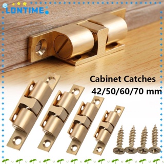 LONTIME Brass Door Stop Magnet Lock Buckle Cupboard Push Damper Buffer With Screws Furniture Fittings