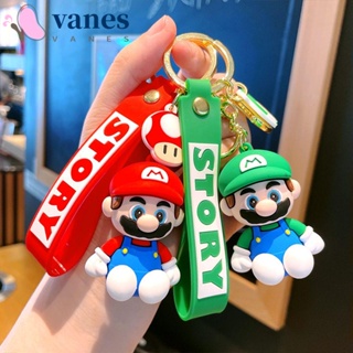 Vanes1 พวงกุญแจฟิกเกอร์ รูปการ์ตูน Super Mario ของขวัญคริสต์มาส สําหรับตกแต่งรถยนต์