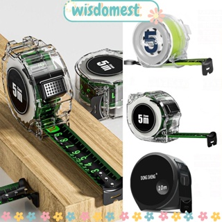 Wisdomest เทปวัด เหล็กหนา เรืองแสง แบบพกพา ทนต่อการสึกหรอ 3 5 7.5 10 ม. สําหรับงานไม้