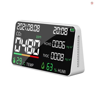 Rechargeable Gas Tester 5 in 1 Air Quality Monitor with LED Digital Display