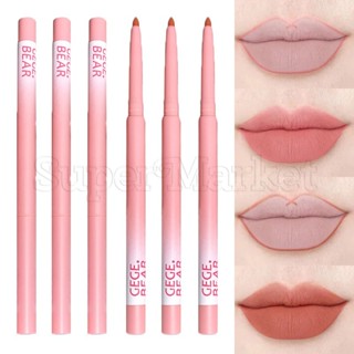 Gege Bear Air Mousse Lipliner / ลิปสติกเนื้อแมตต์กํามะหยี่ / ลิปกลอสกันน้ําและติดทนนาน / ลิปทินท์โครงร่างคอนทัวร์ ลิปทินท์ / ลิปไพรเมอร์ แบบไม่ติดถ้วย / เครื่องสําอางแต่งหน้า