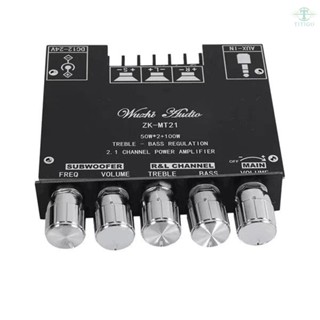 MT21 2.1-Channel BT AUX Digit Audio Power Amplifier Module High Power Sound Amp Suitable for 20-100W Horns