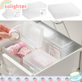 SOLIGHTER กล่องเก็บดินสอ จุของได้เยอะ สีโปร่งใส แบบตั้งโต๊ะ