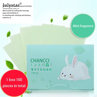 JULYSTAR 100 ชิ้นธรรมชาติชาเขียวน้ำมันดูดซับเนื้อเยื่อ/พรีเมี่ยมน้ำมัน Blotting กระดาษ