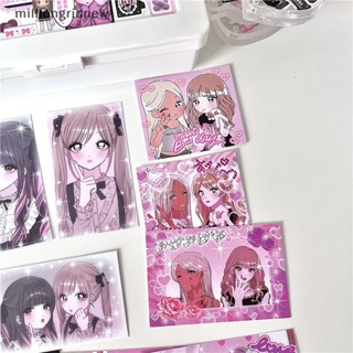 [milliongridnew] สติกเกอร์โปสการ์ด ลายสาวญี่ปุ่น Kawaii DIY สําหรับติดตกแต่งผนังห้อง 13 ชิ้น WQL