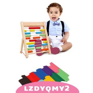 [Lzdyqmy2] ลูกคิดไม้ หลากสี ของเล่นเสริมการเรียนรู้เด็กวัยหัดเดิน