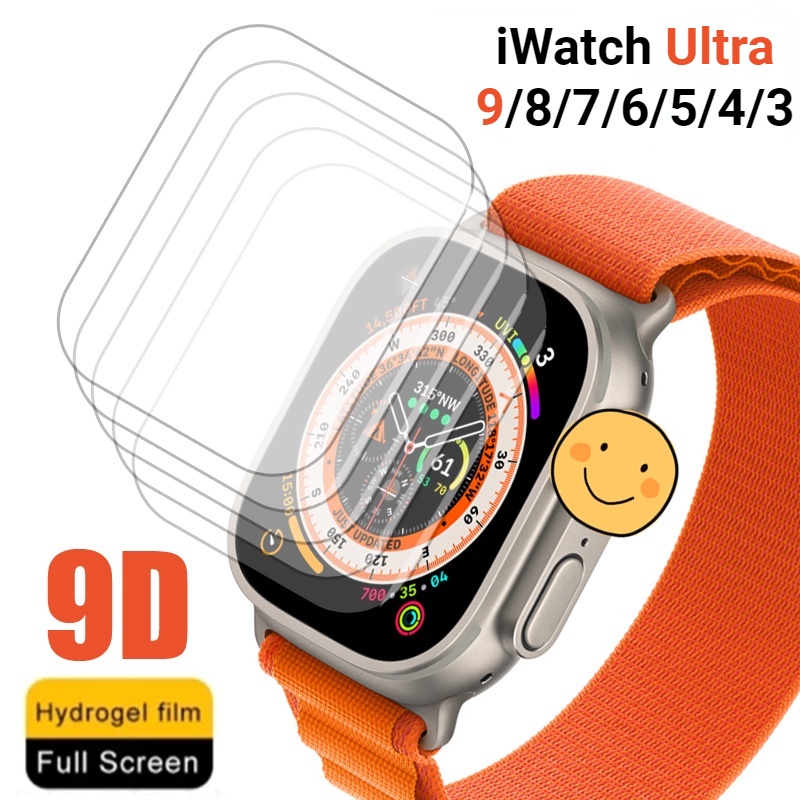ฟิล์มไฮโดรเจลกันรอยหน้าจอ แบบนิ่ม สําหรับ Apple Watch series 9 41/49/42/44 มม. 45 มม. 40 38 มม. iwatch S8 7 6 5 4 3 2 1 ultra2