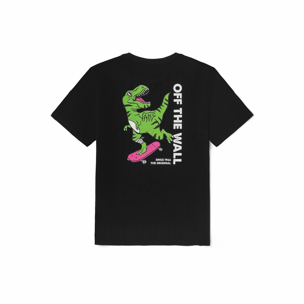 พร้อมส่ง S-5XL Vans เสื้อยืดลําลอง แขนสั้น คอกลม ลายการ์ตูนไดโนเสาร์ สําหรับผู้ชายและผู้หญิง