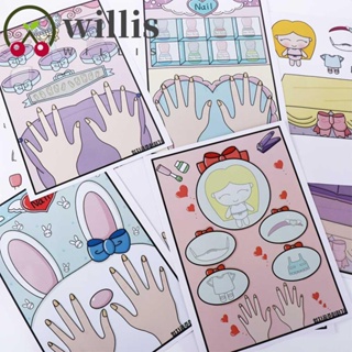 Willis หนังสือวาฟเฟิล นวดเงียบ หนังสือสติกเกอร์ หนังสือบีนนี่ วัสดุแพ็คร้านทําเล็บ หนังสือเงียบ ตลก โฮมเมด มอนเตสซอรี่ ของขวัญวันเกิด แฮนด์เมด