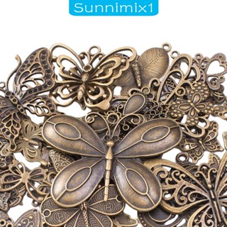 [Sunnimix1] จี้รูปผีเสื้อ สําหรับทําเครื่องประดับ สร้อยข้อมือ DIY