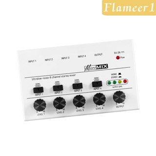 [flameer1] เครื่องผสมเสียง คอนโซลควบคุมระดับเสียง เสียงรบกวนต่ํา 4 ช่อง สําหรับไลฟ์สด และสตูดิโอ