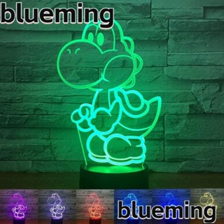 Blueming2 โคมไฟตั้งโต๊ะอะคริลิค LED ABS ลายการ์ตูนคริสต์มาสน่ารัก 16 สี พร้อมรีโมตคอนโทรล