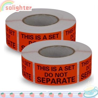 SOLIGHTER This is a Set สติกเกอร์ฉลาก สีแดงเรืองแสง มีกาวในตัว สําหรับแพกเกจจิ้ง