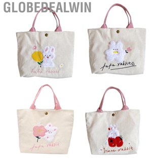 Globedealwin Small Tote Bag  Washable Casual Cute  Button Closure for Commuting Shopping