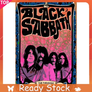 ป้ายโลหะดีบุก ลาย Sabbath สไตล์เรโทร สีดํา ขนาด 20x30 ซม. สําหรับตกแต่งผนัง บาร์ ผับ คาเฟ่ คลับ