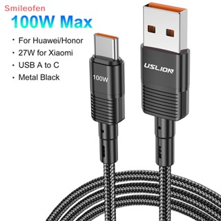 [Smileofen] ใหม่ สายชาร์จ USB Type C 100W ชาร์จเร็ว สําหรับ Huawei P50 P40 P30 Pro Xiaomi Realme POCO 7A USB C