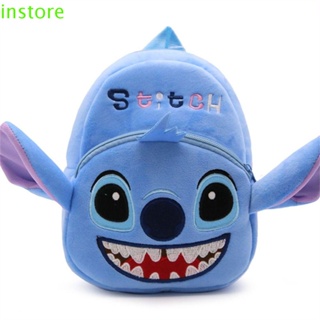 Instore กระเป๋าเป้สะพายหลัง ผ้ากํามะหยี่ขนนิ่ม ลาย Stitch ของขวัญวันเกิด สําหรับเด็กผู้หญิง ผู้ชาย