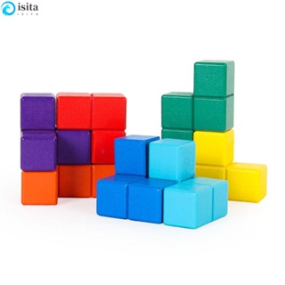 Isita Soma Cube ของเล่นไม้ เสริมพัฒนาการ การเรียนรู้ สีสัน ของเล่นเพื่อการศึกษา สมอง ท้าทาย เกม ผู้ปกครอง และเด็ก