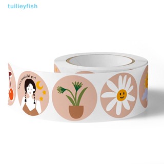 Tuilieyfish สติกเกอร์ฉลาก 1 นิ้ว สําหรับติดตกแต่ง 500 ชิ้น ต่อม้วน