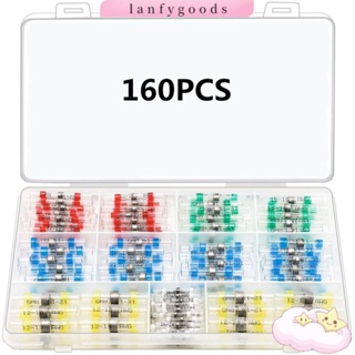 Lanfy ตัวเชื่อมต่อสายไฟ 5 ขนาด 5 สี พร้อมกล่องเก็บ 160 ชิ้น