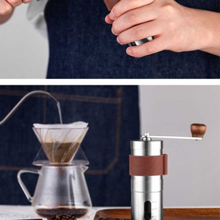 Portable Hand-cranked Coffee Machine Coffee Bean Grinder Stainless Steel Manual Coffee Grinding For Travel Camping